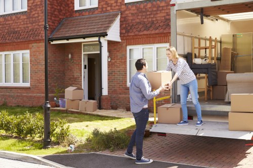 House movers preparing a Waterloo apartment relocation