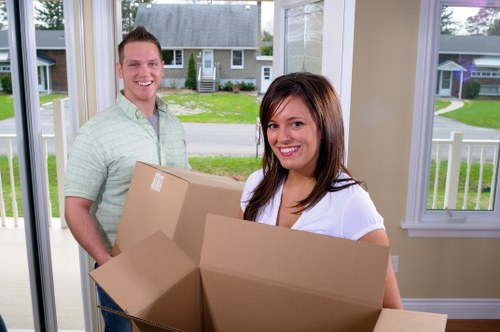 Recycling bags and boxed items prepared for local transfer station drop-off
