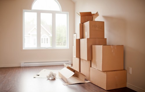Careful loading of household items for a central London removal service