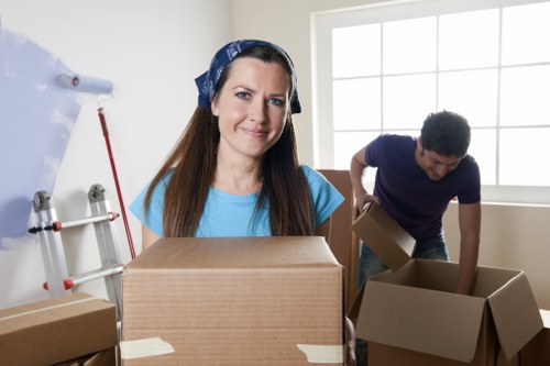 Preparing unwanted furniture for pickup in a Waterloo property
