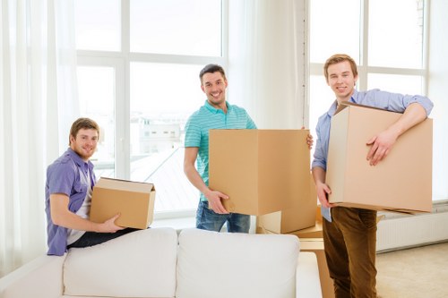 Local removals team preparing a move near Waterloo