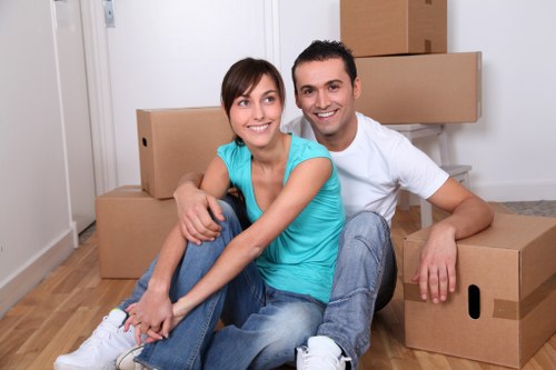 Professional movers handling furniture in Waterloo