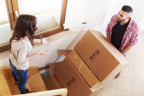 Moving truck near Waterloo apartment and condo access