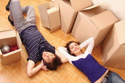 Careful transport of boxes and household items in central London